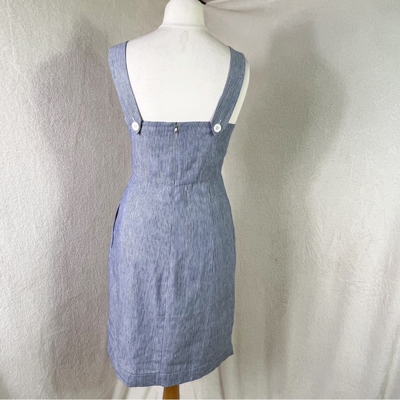 MaxMara Weekend Blue & White Striped Linen & Cotton Lightweight Dress UK 10 - Picture 8 of 11